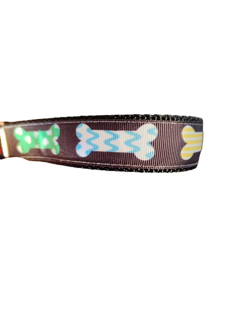 Patterned Bones Nylon Dog Collar-Dog Collar / Leash-BIG FRENCHIES-Doot's Pet LLC Collars For A Cause