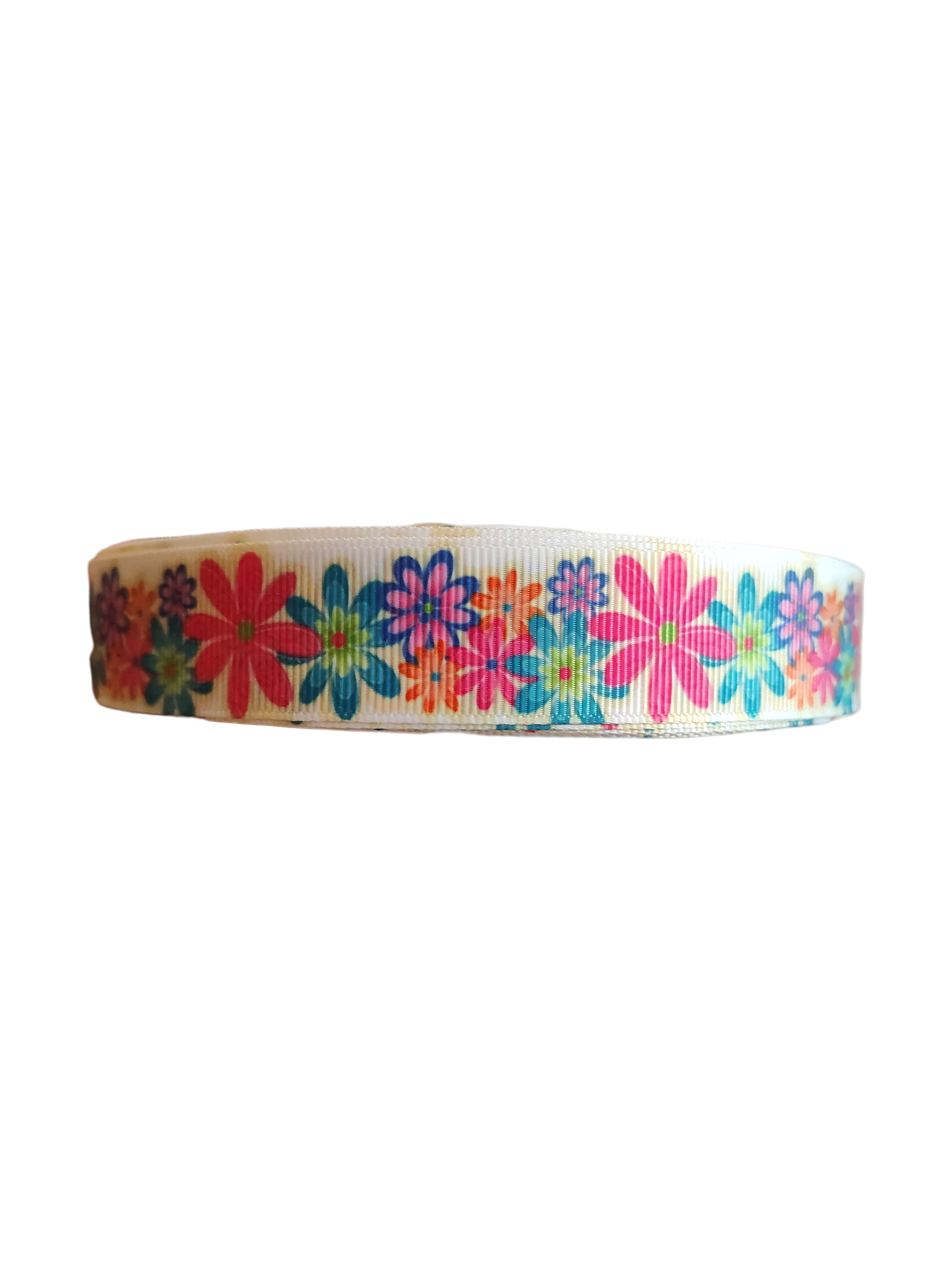 Bright Flowers Nylon Dog Collar