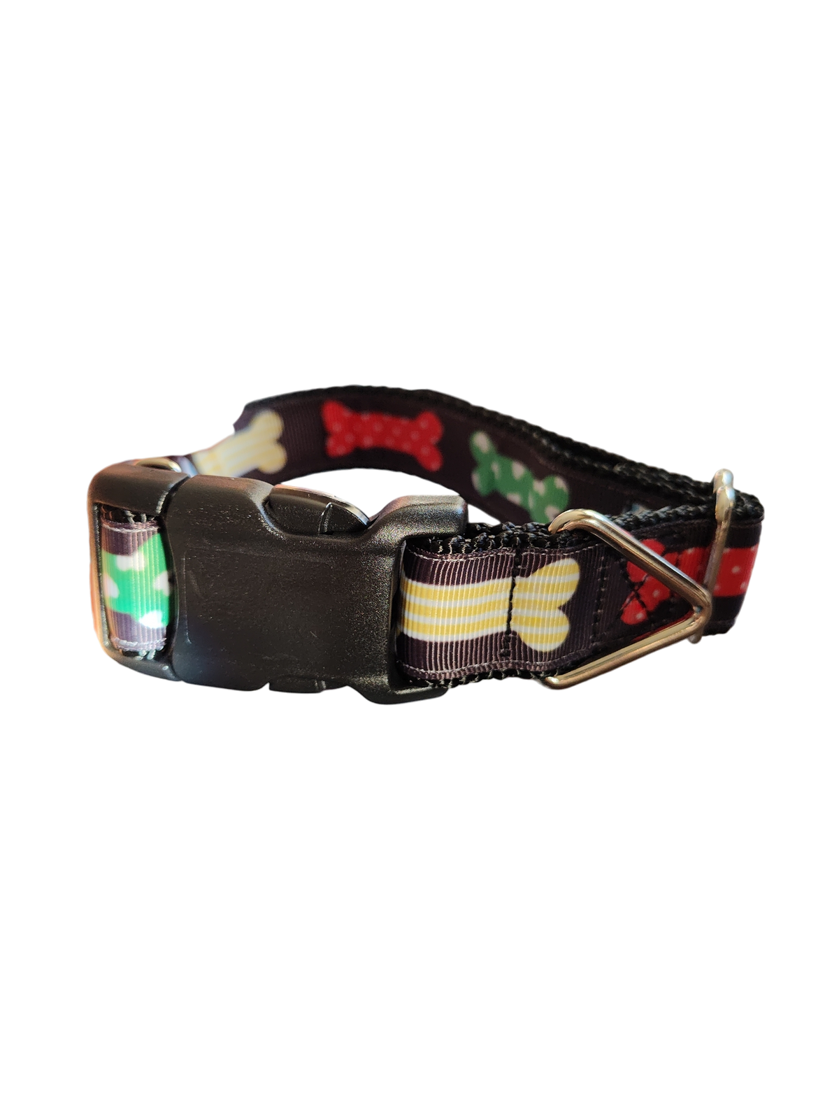 Patterned Bones Nylon Dog Collar-Dog Collar / Leash-BIG FRENCHIES-Doot's Pet LLC Collars For A Cause