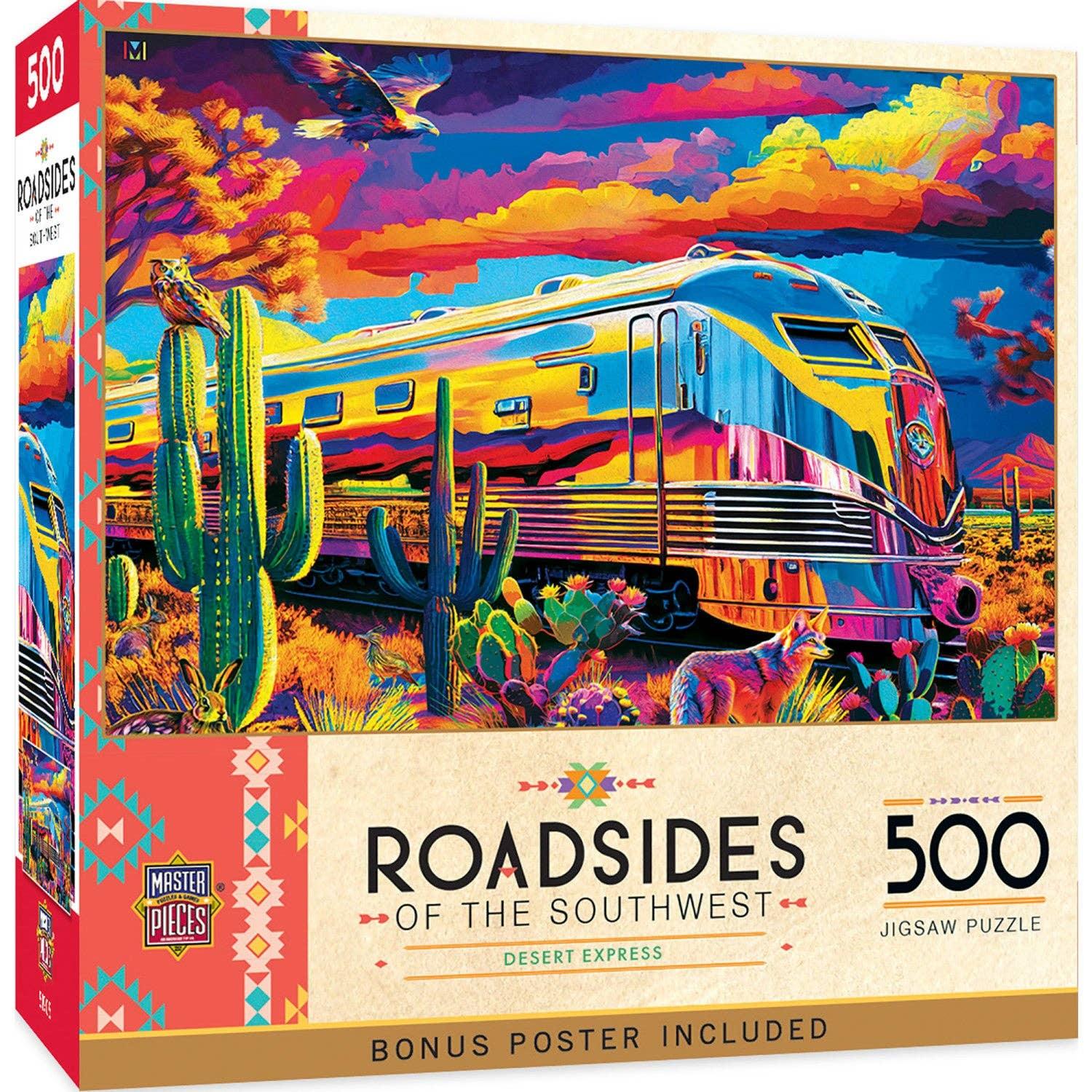 Roadsides of the Southwest - Desert Express 500 Piece Puzzle by Masterpieces Puzzles - BIG FRENCHIES