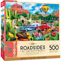 Roadsides of the Southwest Hot Air & Cool Cars 500 Piece Jigsaw Puzzle | Masterpieces - BIG FRENCHIES