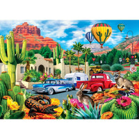 Roadsides of the Southwest Hot Air & Cool Cars 500 Piece Jigsaw Puzzle | Masterpieces - BIG FRENCHIES