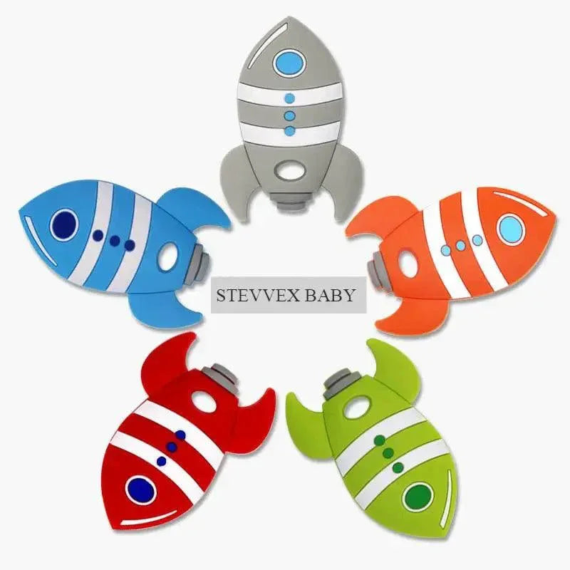 Rocket Silicone Baby Teether Rodent Baby Teething Toys Chewable Animal Shape Baby Products Nursing Gift - BIG FRENCHIES
