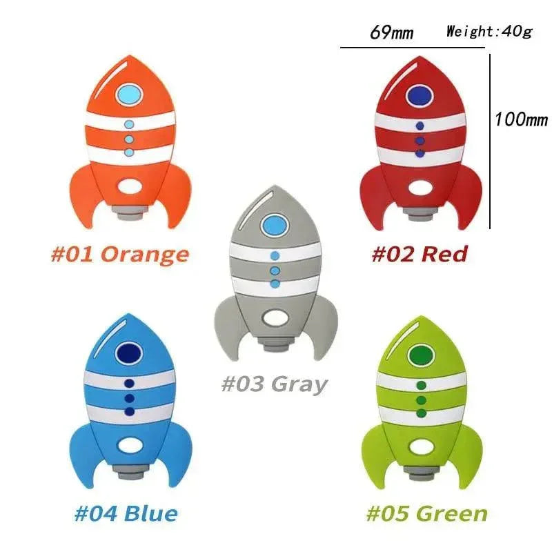 Rocket Silicone Baby Teether Rodent Baby Teething Toys Chewable Animal Shape Baby Products Nursing Gift - BIG FRENCHIES
