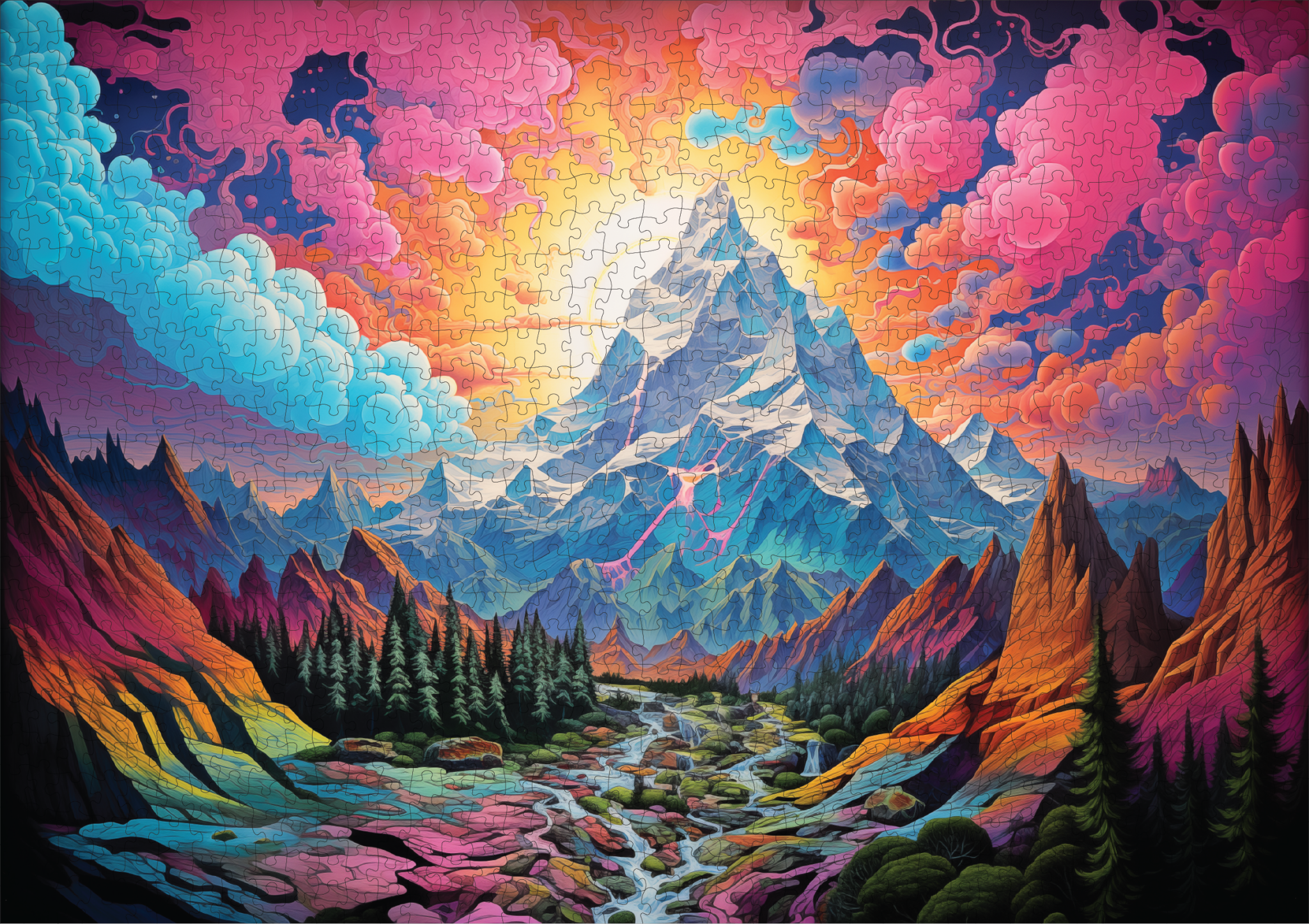 Rocky Ridges 1000 Piece Jigsaw Puzzle | Trippy Puzzle Co