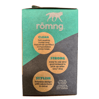 compostable plant-based dog poop bags + bamboo dispenser