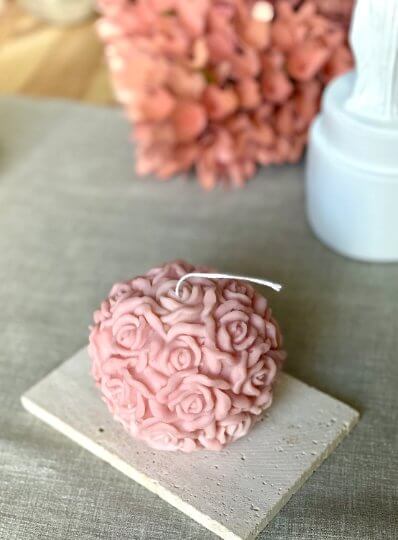 Rose Blossom Scented Candle - Premium Handmade Luxury Gift