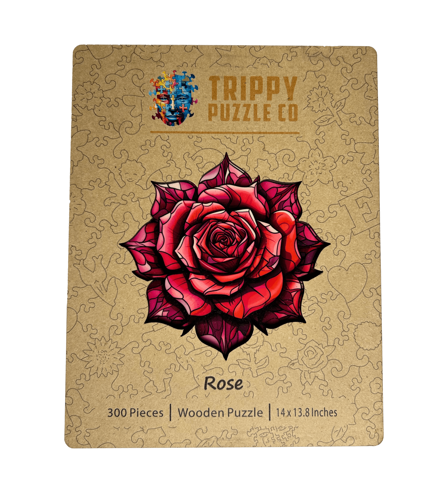 Rose Shaped 300 Piece Wooden Jigsaw Puzzle | Trippy Puzzle Co