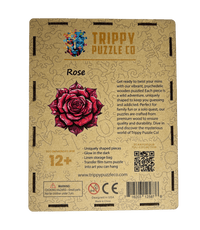 Rose Shaped 300 Piece Wooden Jigsaw Puzzle | Trippy Puzzle Co