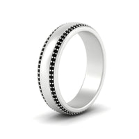 Beveled Edge Matte Eternity Mens Engagement Ring