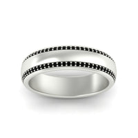 Beveled Edge Matte Eternity Mens Engagement Ring