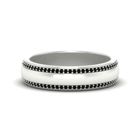 Beveled Edge Matte Eternity Mens Engagement Ring