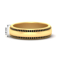 Beveled Edge Matte Eternity Mens Engagement Ring