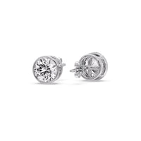 Bezel-Set Brilliant Round Diamond Solitaire Stud Earrings (1.00ct - 5.00ct)