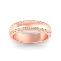 Beveled Edge Matte Eternity Mens Engagement Ring