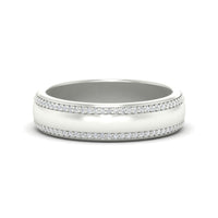 Beveled Edge Matte Eternity Mens Engagement Ring