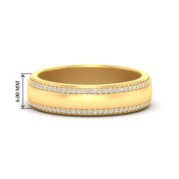 Beveled Edge Matte Eternity Mens Engagement Ring