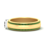 Beveled Edge Matte Eternity Mens Engagement Ring