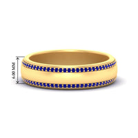 Beveled Edge Matte Eternity Mens Engagement Ring