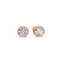 Bezel-Set Brilliant Round Diamond Solitaire Stud Earrings (1.00ct - 5.00ct)