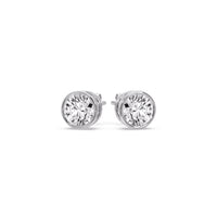 Bezel-Set Brilliant Round Diamond Solitaire Stud Earrings (1.00ct - 5.00ct)