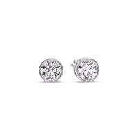 Bezel-Set Brilliant Round Diamond Solitaire Stud Earrings (1.00ct - 5.00ct)
