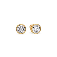 Bezel-Set Brilliant Round Diamond Solitaire Stud Earrings (1.00ct - 5.00ct)