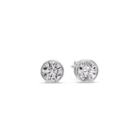 Bezel-Set Brilliant Round Diamond Solitaire Stud Earrings (1.00ct - 5.00ct)