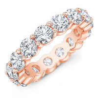 5.00 CTW Created Moissanite Eternity Band in 14k Gold Overlay – Round Cut Classic Ring