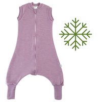 2-LAYER MERINO WOOL SLEEP SACK WITH OPEN LEGS - rose pink
