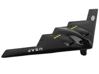Northrop Grumman B-2 Spirit Stealth Aircraft Black "United States Air Force" with Runway Section Diecast Model Airplane by Runway24