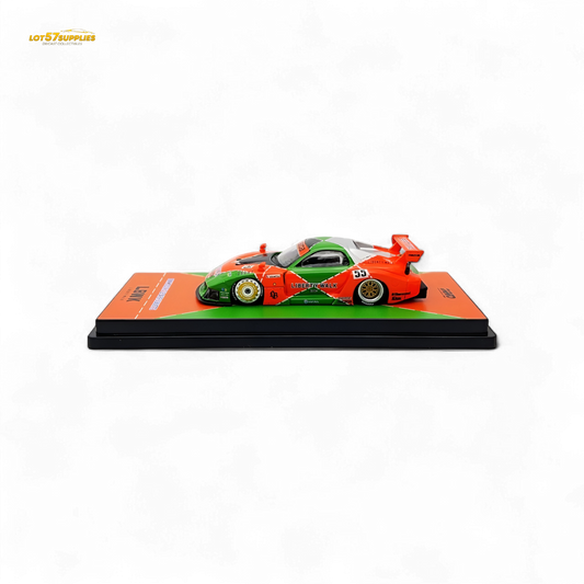 Inno64 Mazda RX-7 LBWK Orange/Green 1:64
