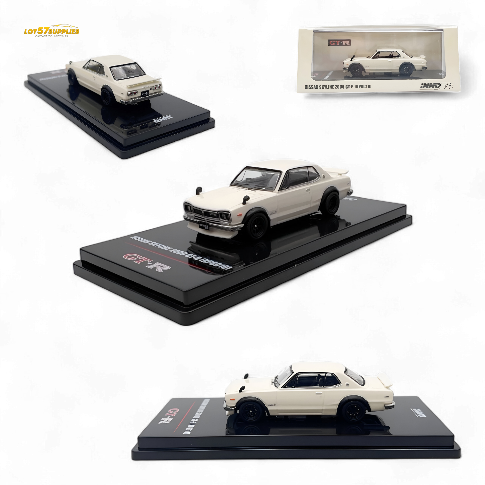 Inno64 Nissan Skyline 2000 GT-R KPGC10 White 1:64