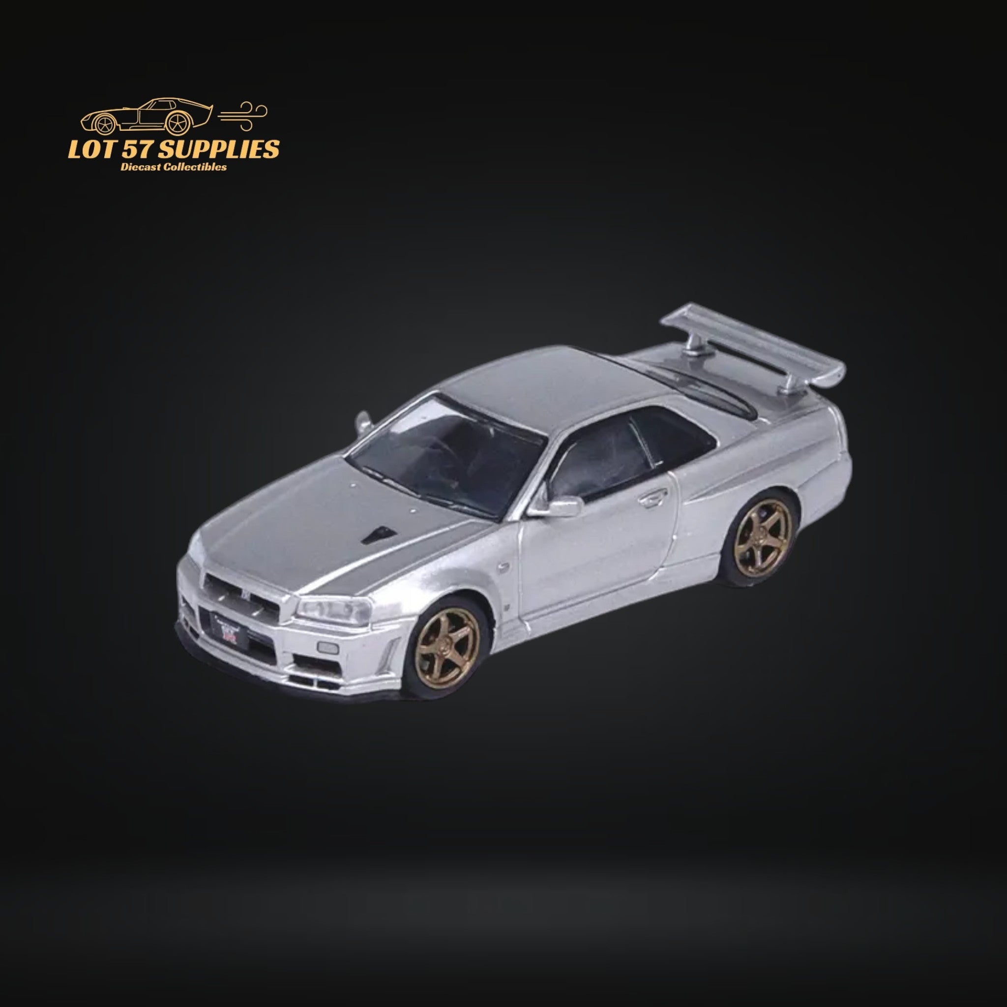 Inno64 Nissan Skyline GT-R R34 V-SPEC II Silver 1:64