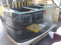 Display Model 380 Gallon Seamless Glass Bowfront Reef-Ready Aquarium Set in Rose Cherry