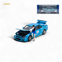 Cool Art Skyline R34 Blue #92 - With Figure 1:64