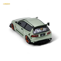 YM Model Honda Civic Pandem EG4 K20 Modified Bronze Green 1:64