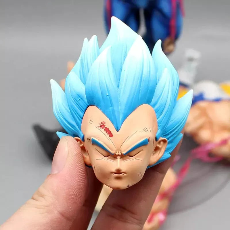 Vegeta Ultra Ego and Super Saiyan Blue Swappable Heads Anime Figure, Dragon Ball Z Action Figurines