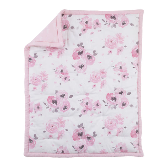 NoJo Dreamer Watercolor Floral 8 Piece Nursery Crib Bedding Set - BIG FRENCHIES