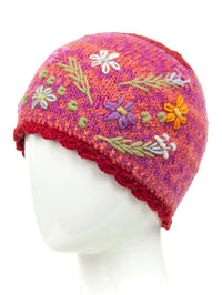 Sadie Wool Knit Embroidered Hat - BIG FRENCHIES