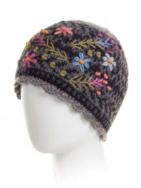 Sadie Wool Knit Embroidered Hat - BIG FRENCHIES
