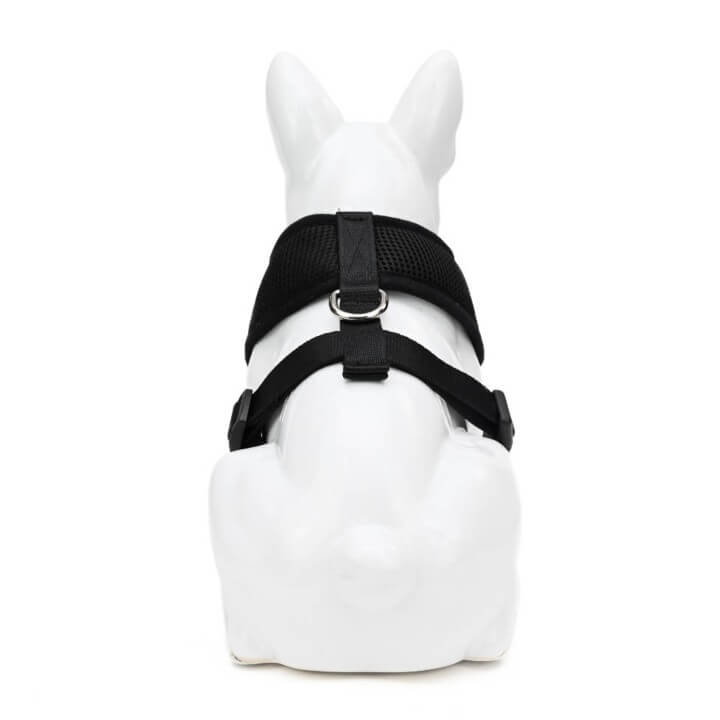 EcoBark Black Dog Harness - Over-the-Head Dog Vest Halter Dog for Small to Medium Dogs and Puppies - BIG FRENCHIES