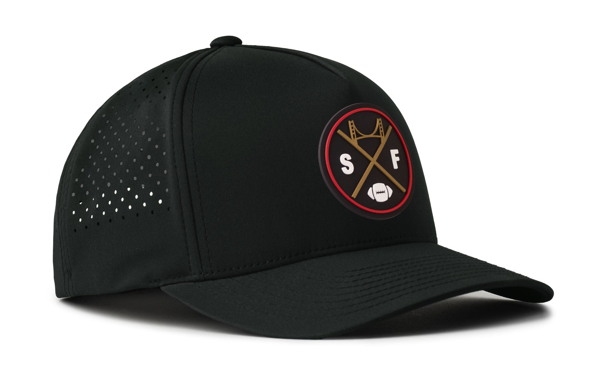 San Francisco Football Performance 5-Panel Hat  |  Black SF X Flexfit Snapback