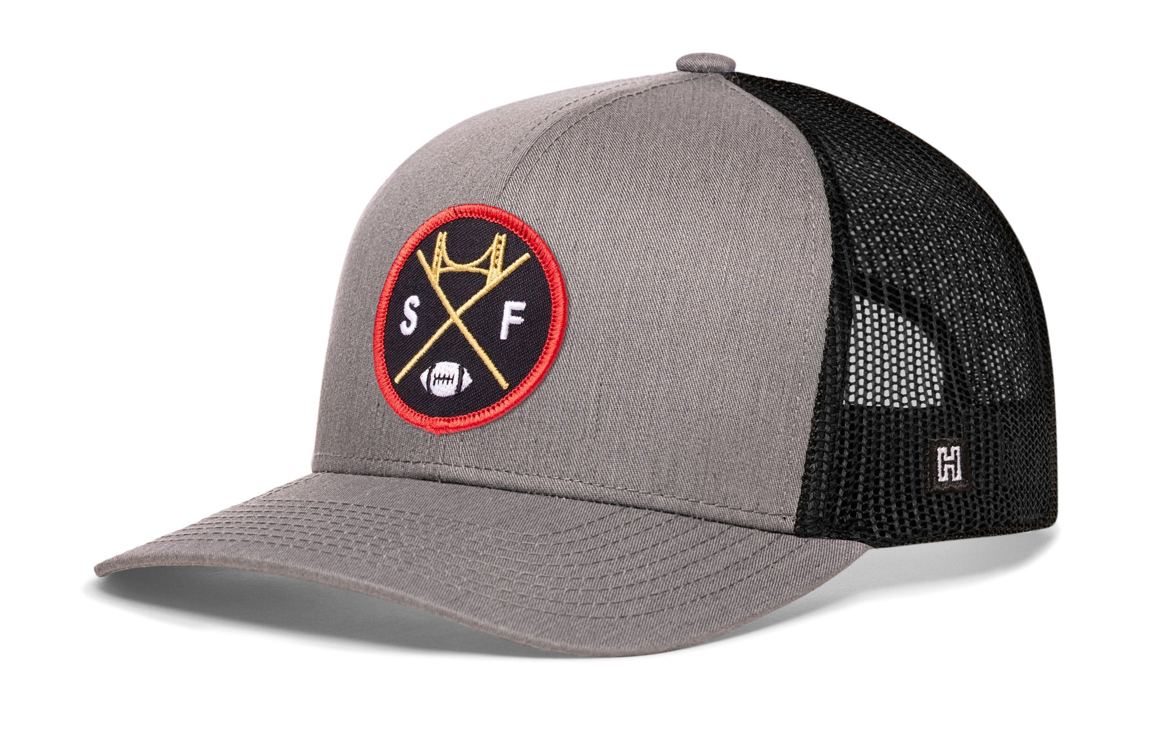 San Francisco Football Trucker Hat  |  Black SF X Snapback