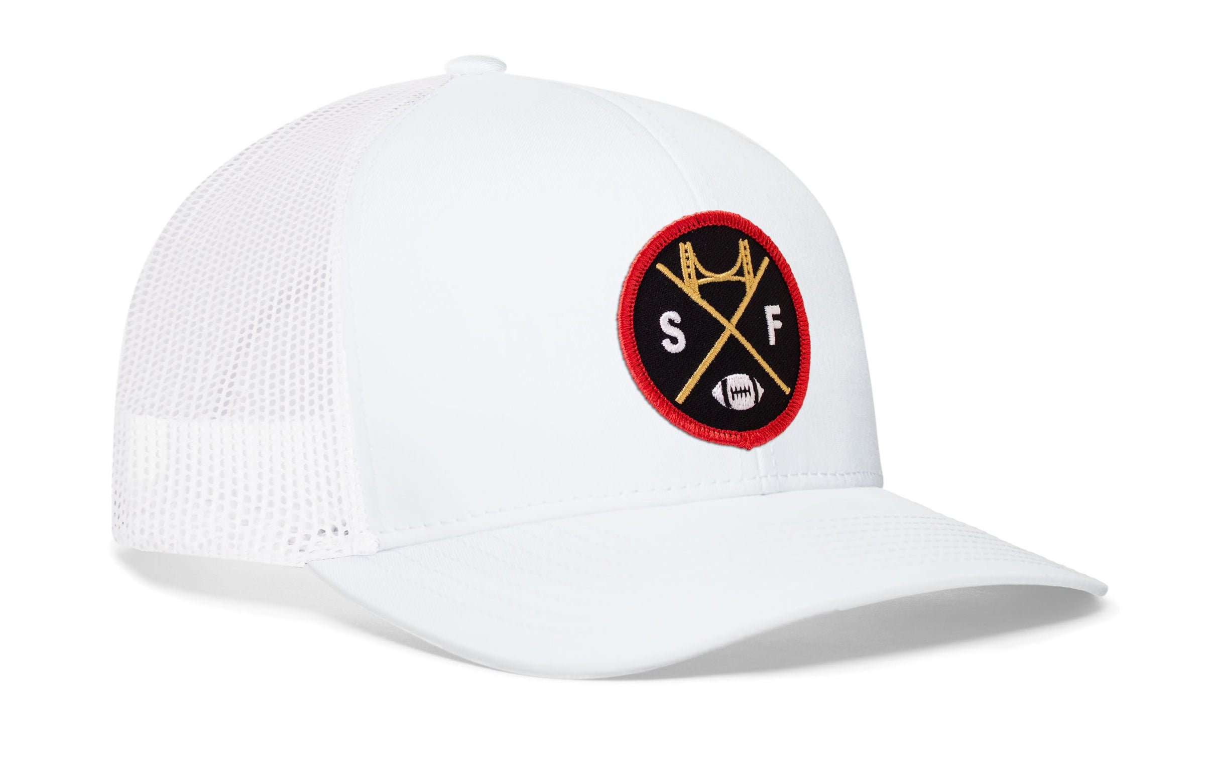 San Francisco Football Trucker Hat  |  Black SF X Snapback