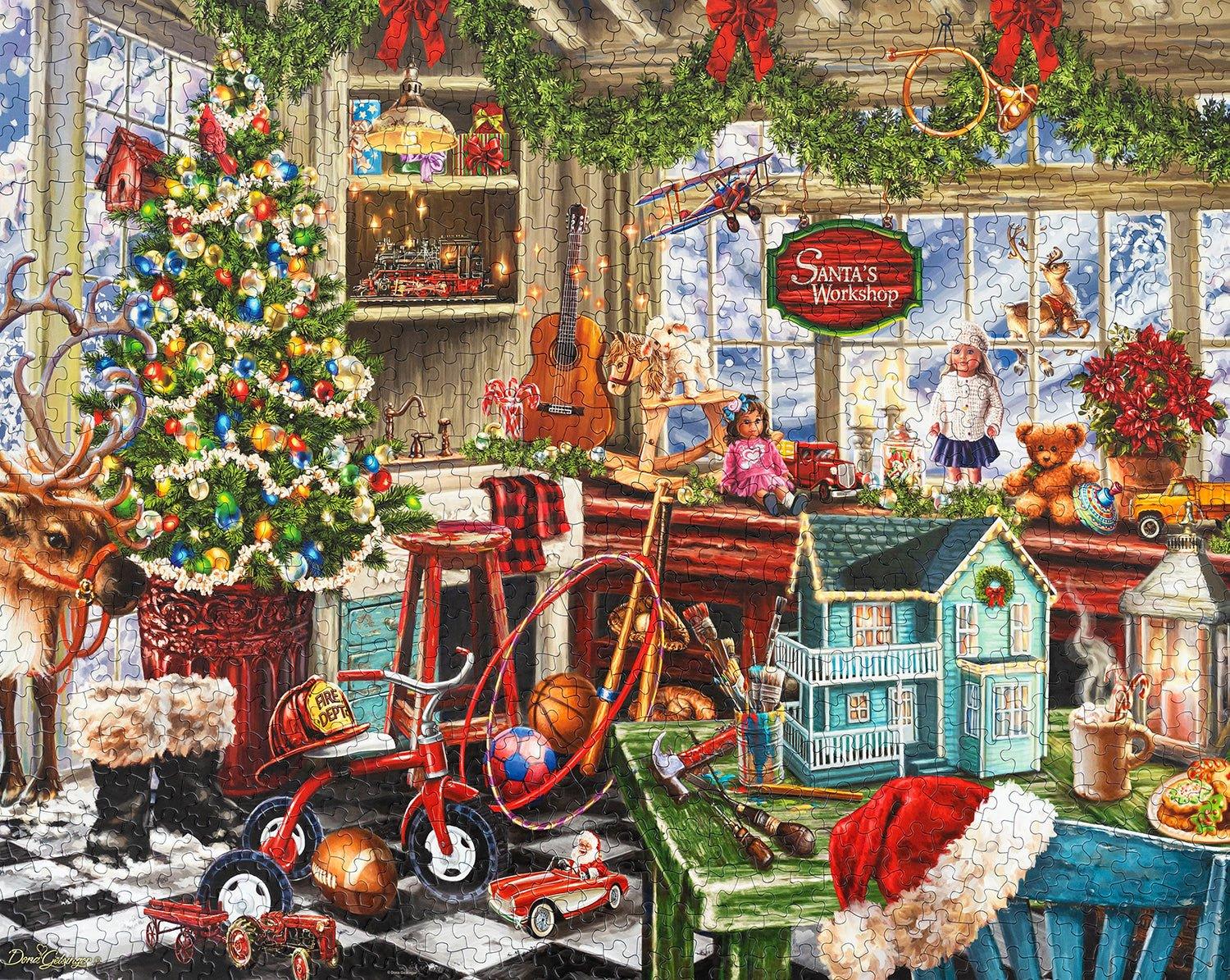 Santa's Workshop 1000 Piece Jigsaw Puzzle | Springbok Puzzles - BIG FRENCHIES