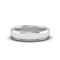 Satin Inlay Wedding Rings