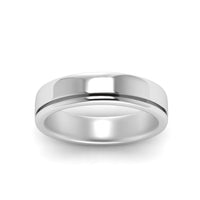 Satin Inlay Wedding Rings