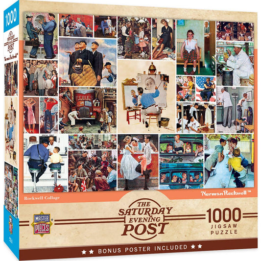 Saturday Evening Post - Rockwell Collage 1000 Piece Puzzle | Masterpieces Puzzles - BIG FRENCHIES