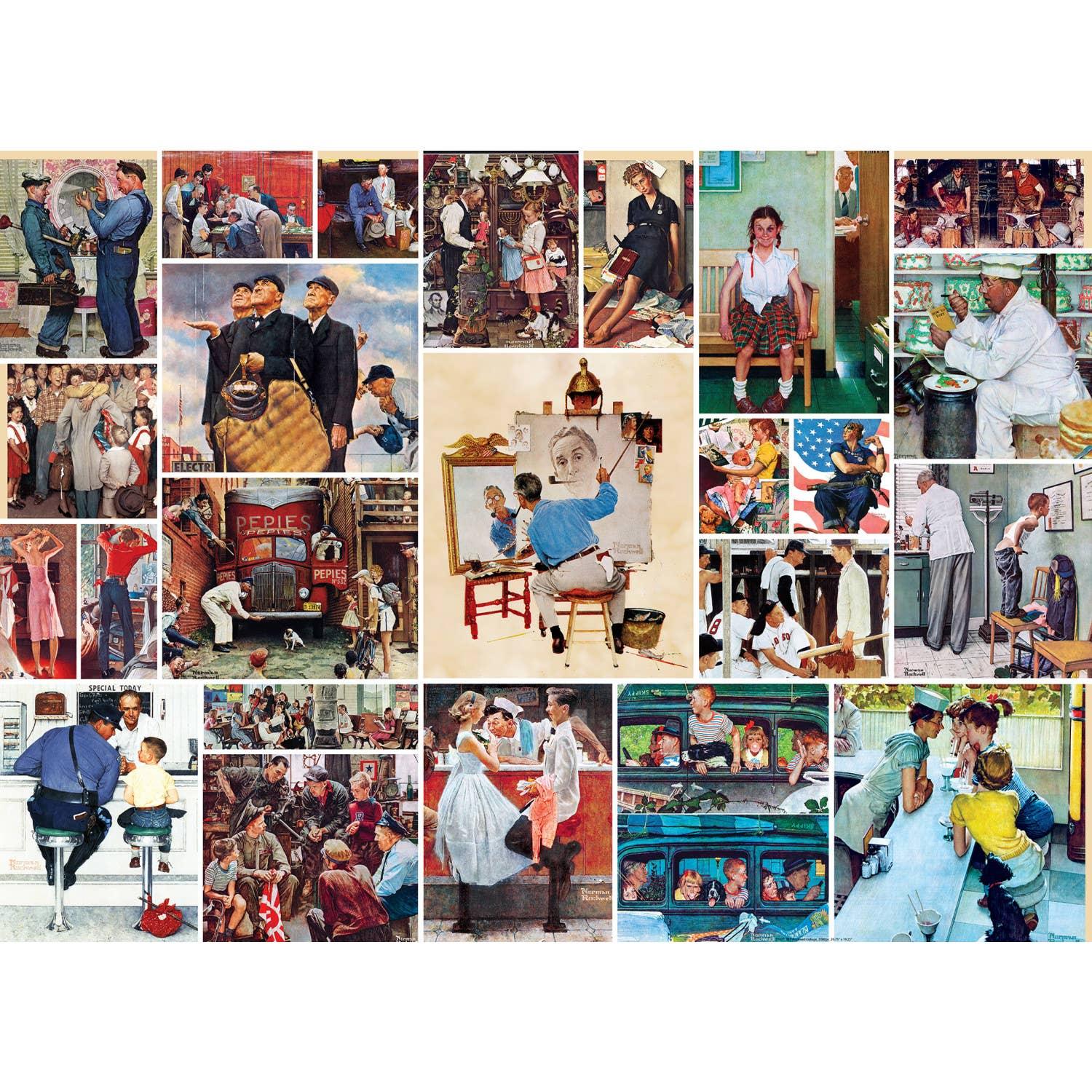 Saturday Evening Post - Rockwell Collage 1000 Piece Puzzle | Masterpieces Puzzles - BIG FRENCHIES